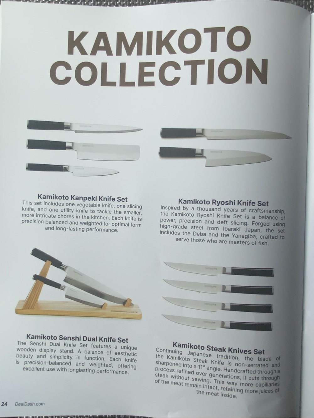 Kamik Black Handle Knife Set - Premium Kitchen Cutlery